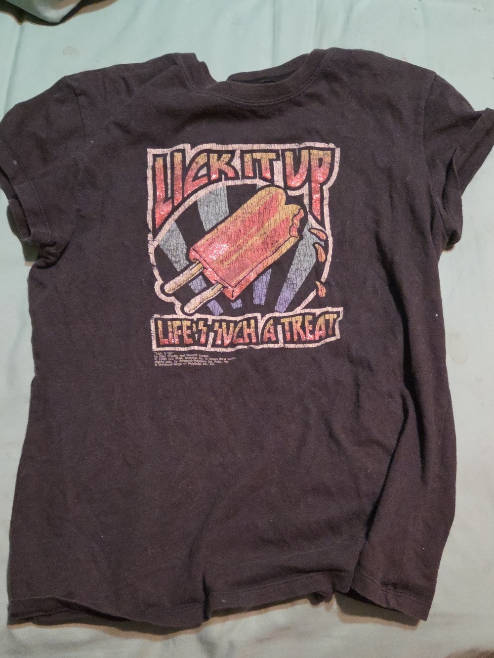 Black Graphic Tee LICK IT UP - Life's Such a Treat